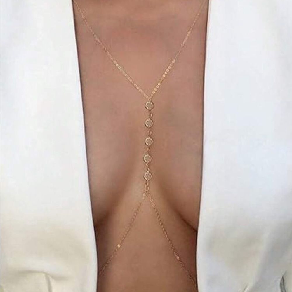 Free People Gold Layered Body Chain